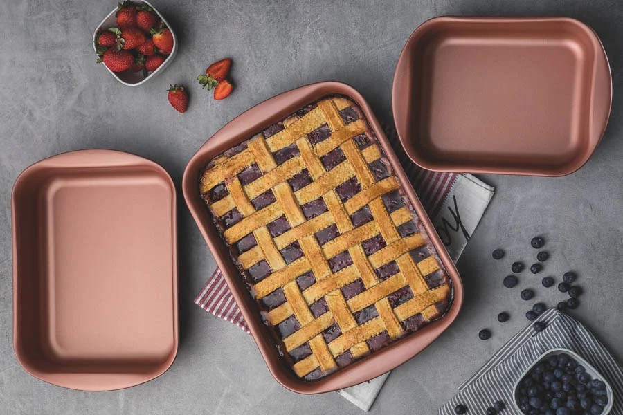 Jogo de Assadeiras em Alumínio com Revestimento Antiaderente (3 peças)